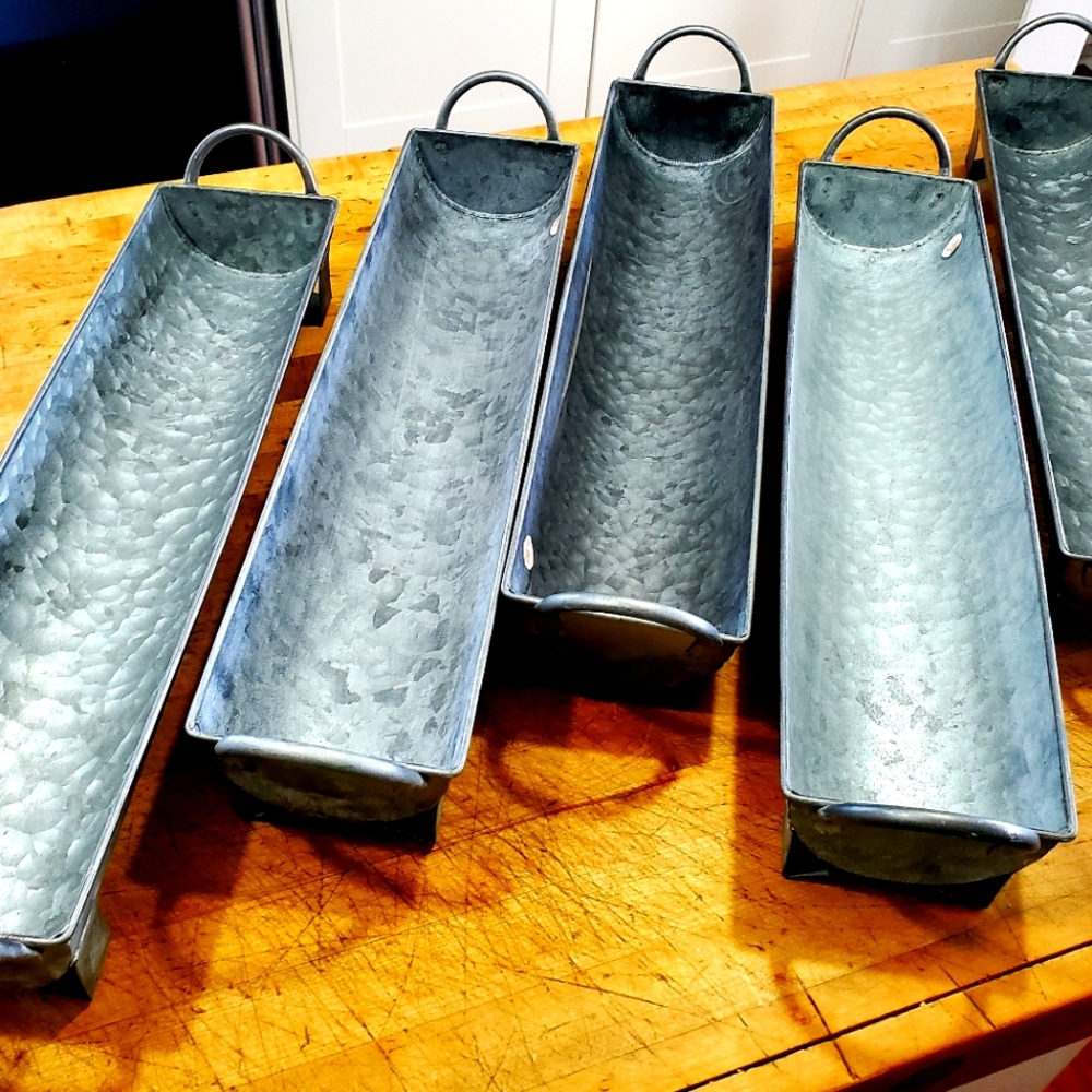 Galvanized farmhouse style containers